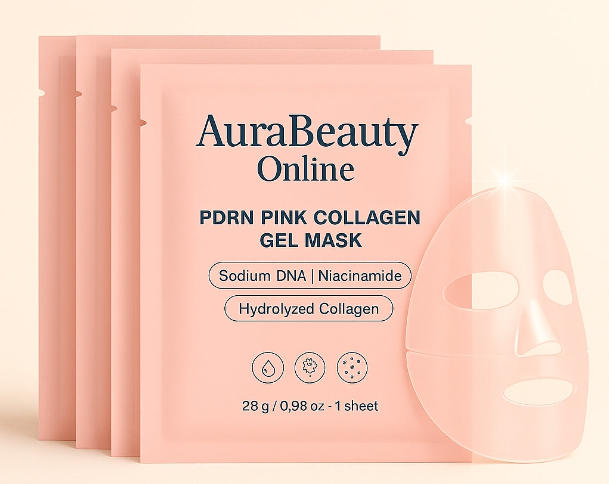 PDRN Pink Collagen Gel Mask - Lot de 4