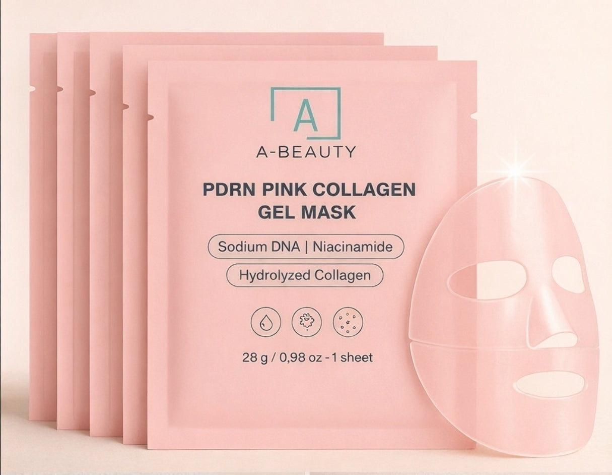 PDRN Pink Collagen Gel Mask - Lot de 4