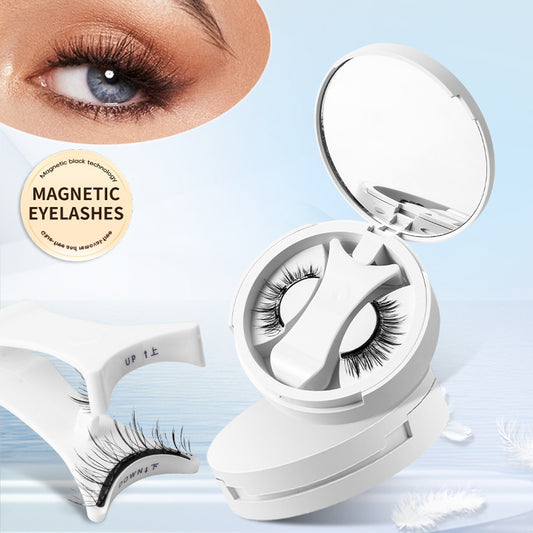 Magnetic False Eyelashes Integrated Storage Box Glue-free Magnet False Eyelashes Natural Makeup Tools With Applicator