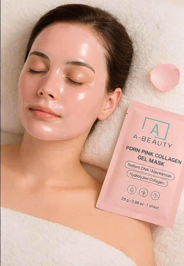 PDRN Pink Collagen Gel Mask - Lot de 4