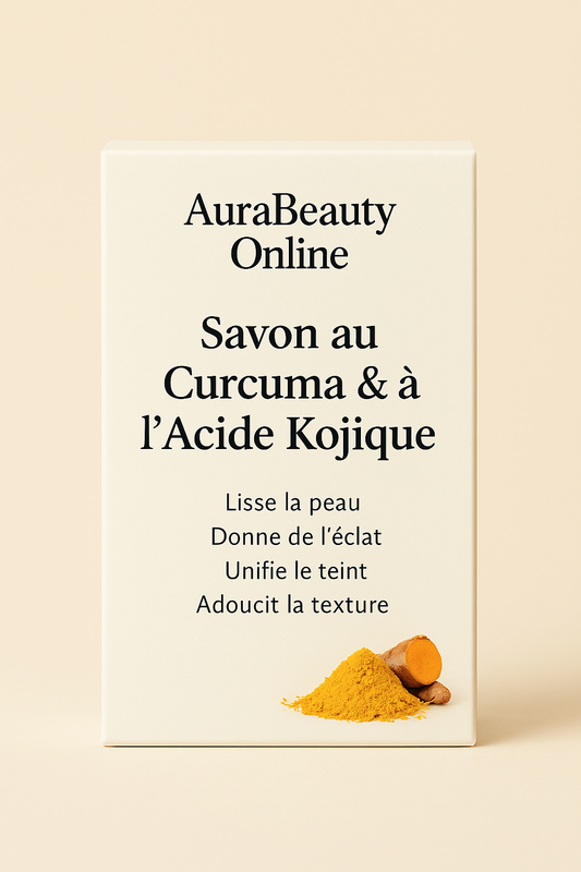 Savon Éclaircissant Artisanal au Curcuma & Acide Kojique – Élimine les Taches Brunes & Unifie le Teint